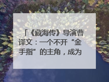 《藏海传》导演曹译文：一个不开“金手指”的主角，成为苍生守护者