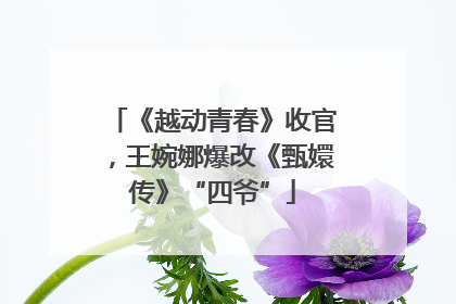 《越动青春》收官，王婉娜爆改《甄嬛传》“四爷”