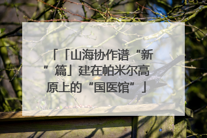 「山海协作谱“新”篇」建在帕米尔高原上的“国医馆”