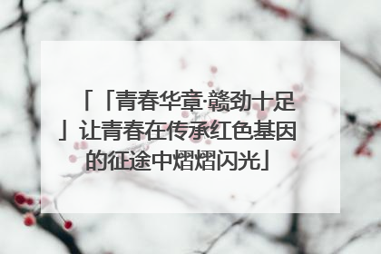 「青春华章·赣劲十足」让青春在传承红色基因的征途中熠熠闪光