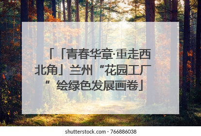 「青春华章·重走西北角」兰州“花园工厂”绘绿色发展画卷