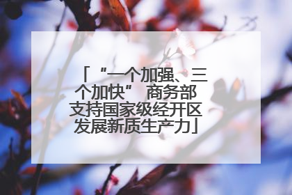 “一个加强、三个加快” 商务部支持国家级经开区发展新质生产力
