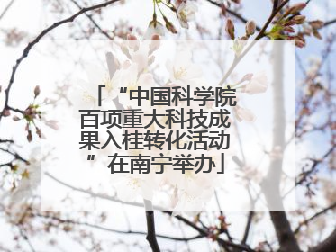 “中国科学院百项重大科技成果入桂转化活动”在南宁举办