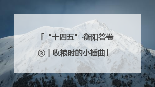 “十四五”·衡阳答卷③｜收粮时的小插曲