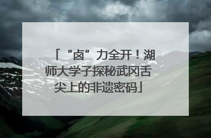 “卤”力全开！湖师大学子探秘武冈舌尖上的非遗密码