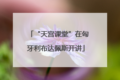 “天宫课堂”在匈牙利布达佩斯开讲
