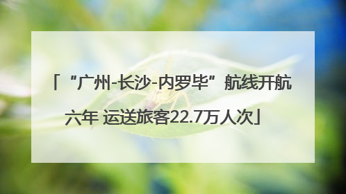 “广州-长沙-内罗毕”航线开航六年 运送旅客22.7万人次