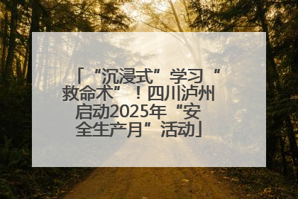 “沉浸式”学习“救命术”！四川泸州启动2025年“安全生产月”活动