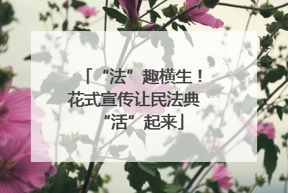 “法”趣横生！花式宣传让民法典“活”起来