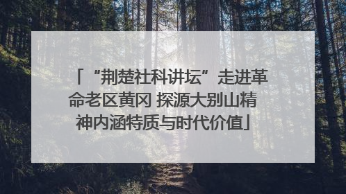 “荆楚社科讲坛”走进革命老区黄冈 探源大别山精神内涵特质与时代价值