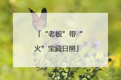 “老板”带“火”宝藏日照