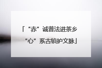“赤”诚普法进茶乡 “心”系古镇护文脉