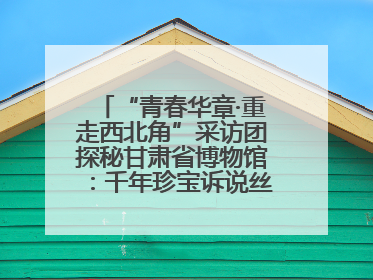 “青春华章·重走西北角”采访团探秘甘肃省博物馆：千年珍宝诉说丝路辉煌