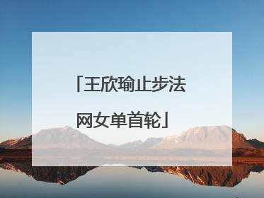 王欣瑜止步法网女单首轮
