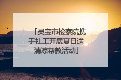 灵宝市检察院携手社工开展夏日送清凉帮教活动