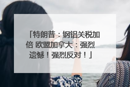 特朗普：钢铝关税加倍 欧盟加拿大：强烈遗憾！强烈反对！