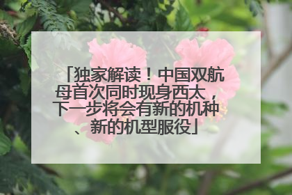 独家解读！中国双航母首次同时现身西太，下一步将会有新的机种、新的机型服役