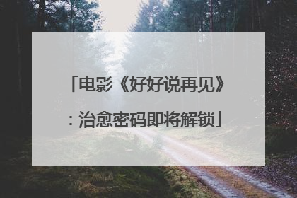 电影《好好说再见》：治愈密码即将解锁
