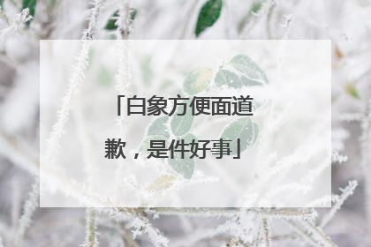 白象方便面道歉，是件好事
