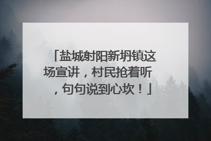 盐城射阳新坍镇这场宣讲，村民抢着听，句句说到心坎！