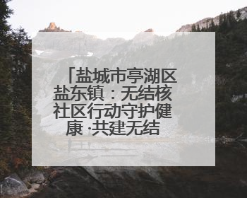 盐城市亭湖区盐东镇：无结核社区行动守护健康 ·共建无结核社区