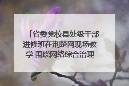 省委党校县处级干部进修班在荆楚网现场教学 围绕网络综合治理工作展开交流