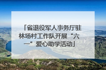 省退役军人事务厅驻林场村工作队开展“六一”爱心助学活动
