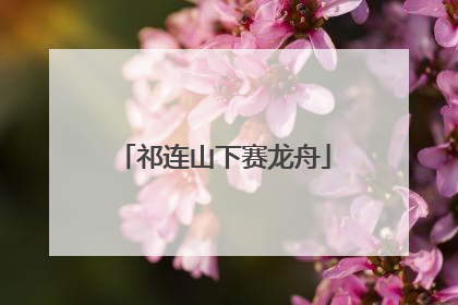 祁连山下赛龙舟