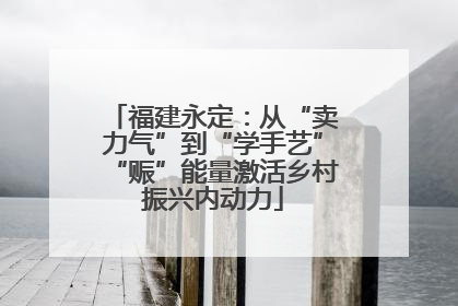 福建永定：从“卖力气”到“学手艺”“赈”能量激活乡村振兴内动力