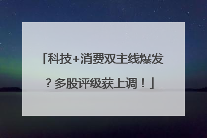 科技+消费双主线爆发？多股评级获上调！