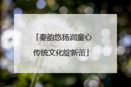 秦韵悠扬润童心 传统文化绽新蕾