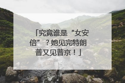 究竟谁是“女安倍”？她见完特朗普又见普京！