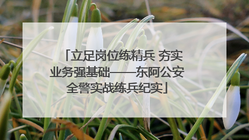 立足岗位练精兵 夯实业务强基础——东阿公安全警实战练兵纪实