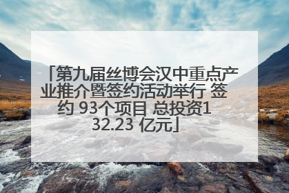 第九届丝博会汉中重点产业推介暨签约活动举行 签约 93个项目 总投资132.23 亿元