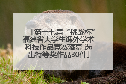 第十七届“挑战杯”福建省大学生课外学术科技作品竞赛落幕 选出特等奖作品30件