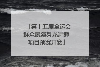 第十五届全运会群众展演舞龙舞狮项目预赛开赛