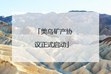 美乌矿产协议正式启动