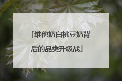 维他奶白桃豆奶背后的品类升级战