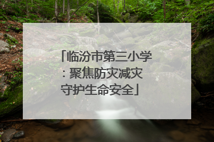 临汾市第三小学：聚焦防灾减灾 守护生命安全