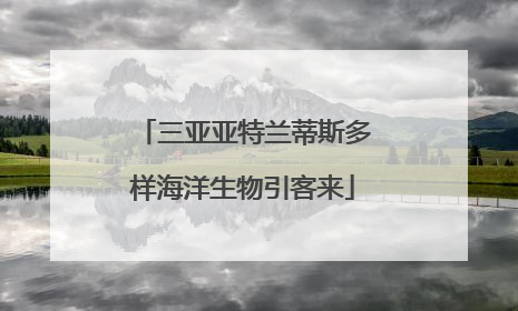 三亚亚特兰蒂斯多样海洋生物引客来