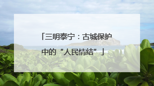 三明泰宁：古城保护中的“人民情结”