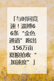 与时间竞速！淄博66条“金色通道”跑出156万亩夏粮抢收“加速度”