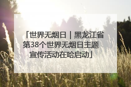 世界无烟日｜黑龙江省第38个世界无烟日主题宣传活动在哈启动