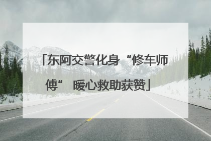 东阿交警化身“修车师傅” 暖心救助获赞