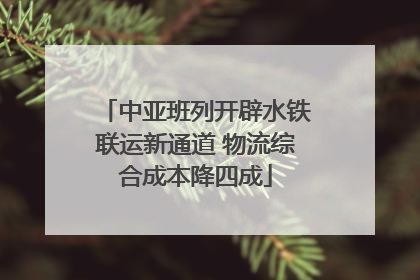 中亚班列开辟水铁联运新通道 物流综合成本降四成