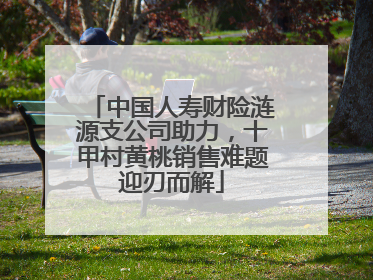 中国人寿财险涟源支公司助力，十甲村黄桃销售难题迎刃而解