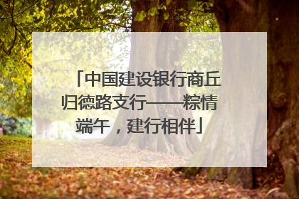 中国建设银行商丘归德路支行——粽情端午，建行相伴