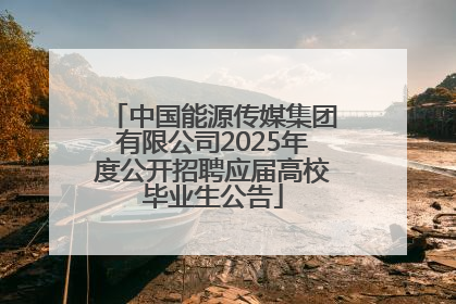 中国能源传媒集团有限公司2025年度公开招聘应届高校毕业生公告