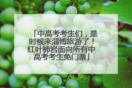 中高考考生们，是时候来淄博旅游了！红叶柿岩面向所有中高考考生免门票