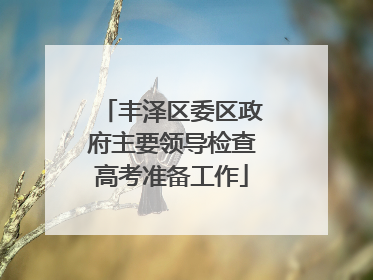 丰泽区委区政府主要领导检查高考准备工作